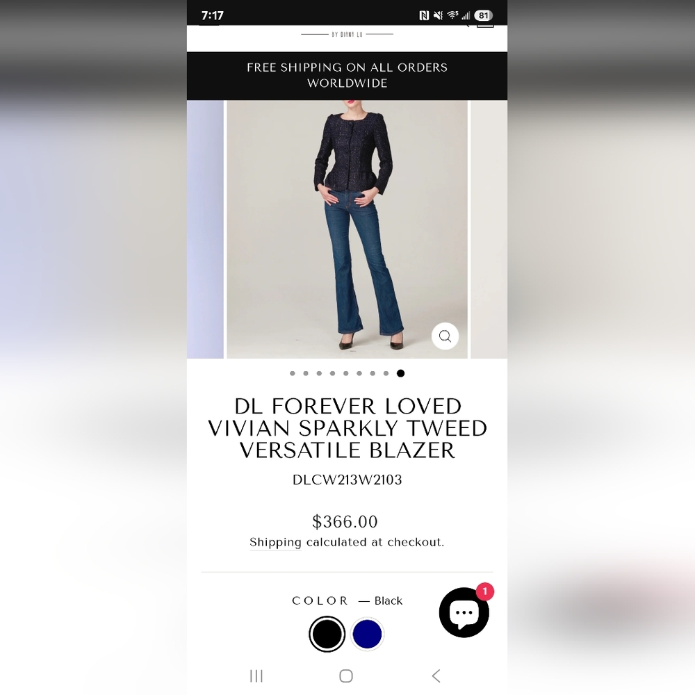 DL Forever Loved Vivian Sparkly Tweed Versatile Blazer